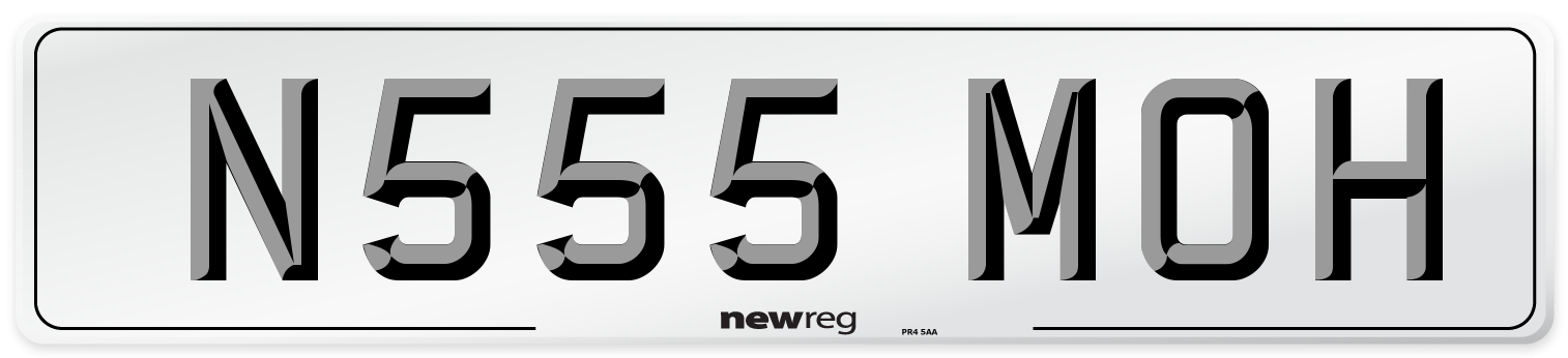 N555 MOH Number Plate from New Reg
